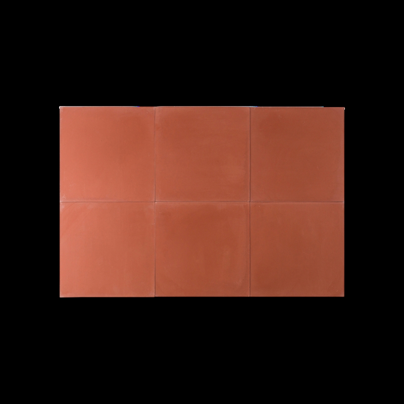 Tile Deep Burgundy Matte Square in Grid Layout Earthy
