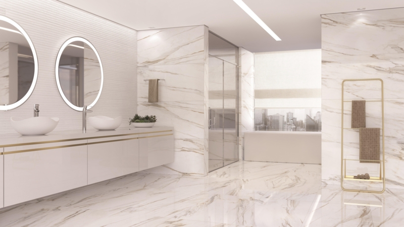 Tile Gold Veined Tile Polished Large Format Luxury Marble Look