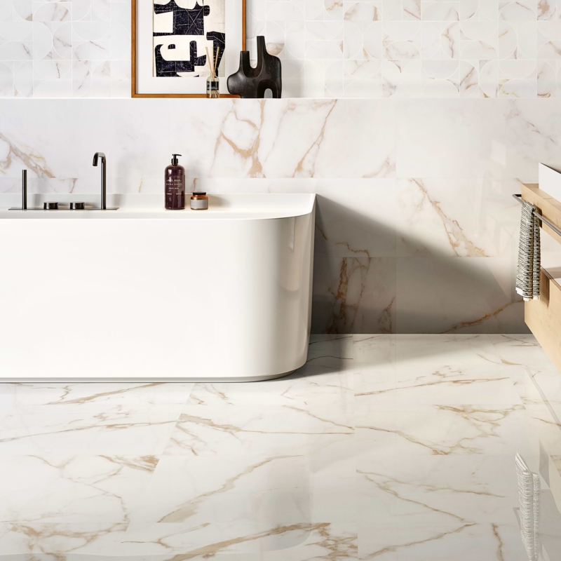 Tile Matte Marble Look Large Format Marble Floor Tiles