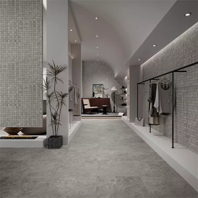Tile Mosaic Wall Texture Monochromatic Stone Look Commercial Interior