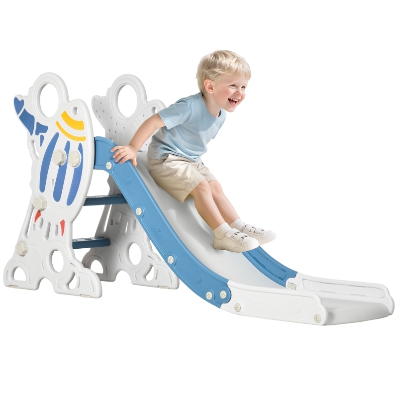 Toddler Slide Space Themed Toddler Slide Rocket Shape Graphic Accents