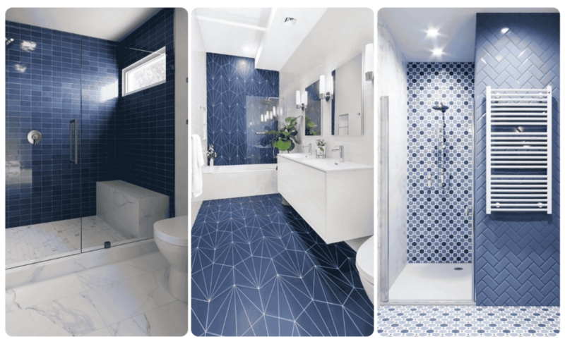 Top 20 Blue Bathroom Tiles Design for Floor and Wall in 2025