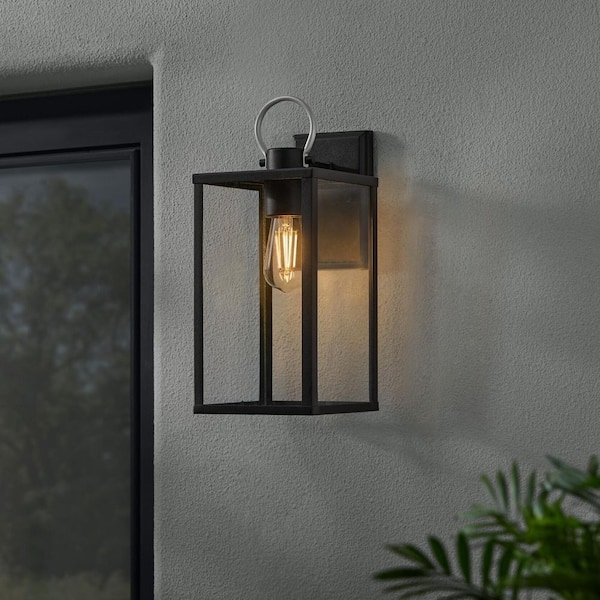 Top Ring Detail Outdoor Wall Lantern, Open Frame Industrial