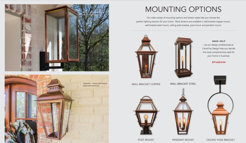 Traditional Copper Outdoor Lantern, Box Silhouette, Multiple Mounting