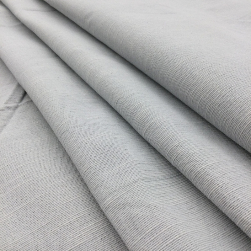 Upholstery Fabric Slub Weave Matte Canvas Cool Grey