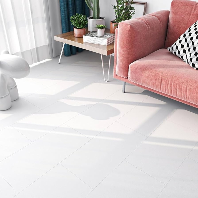 Vinyl Tile Staggered Layout Large Rectangular Flooring