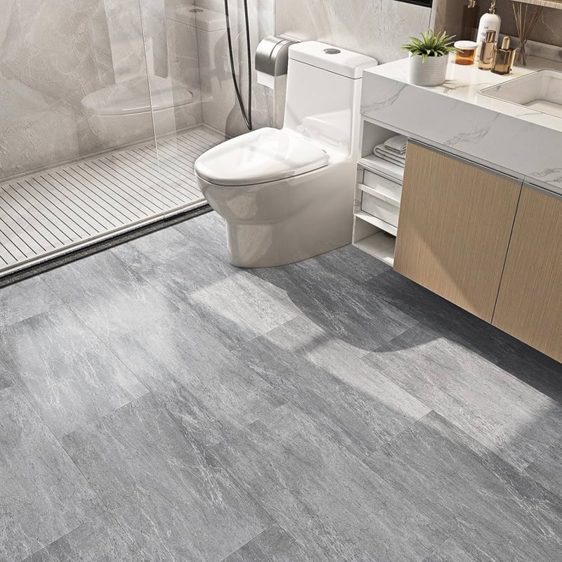 Vinyl Tile Stone Look Floor Tiles Stone Texture Staggered Layout