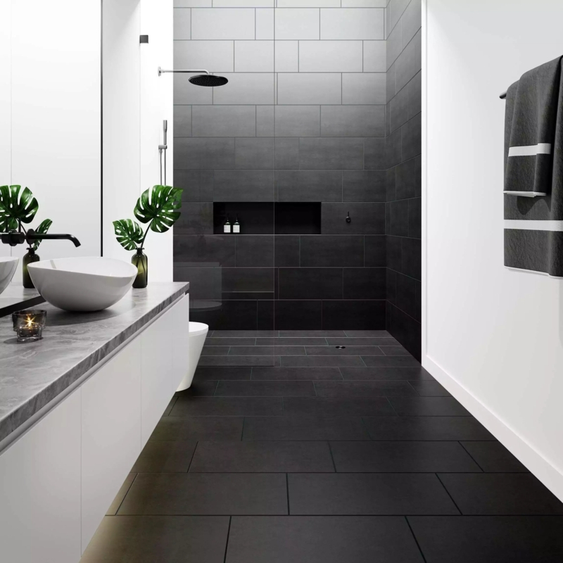 Wall and Floor Tile Large Format Matte Seamless Look