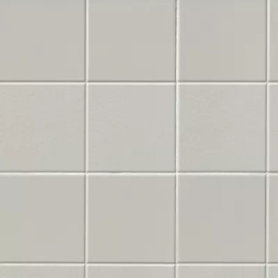 Wall And Floor Tile Light Grey Grid Layout Matte Minimalist