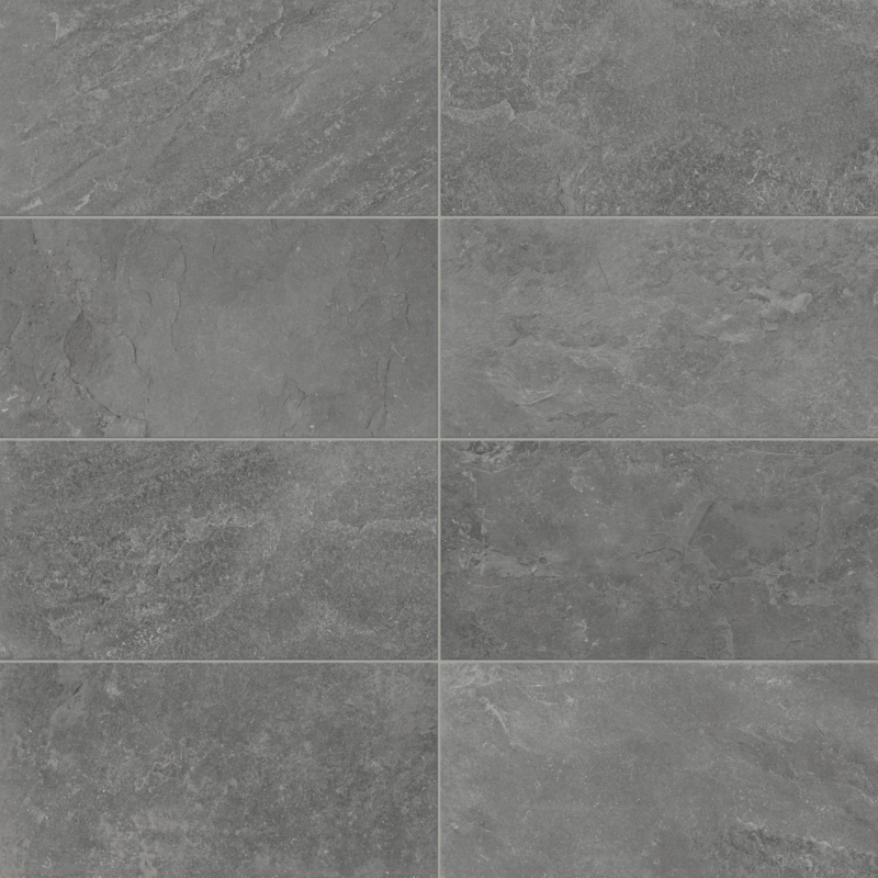 Wall And Floor Tile Slate Texture Matte Charcoal Grey Tiles