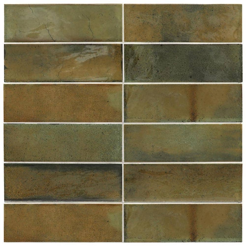 Wall And Floor Tile Subway Mottled Glossy Crackled