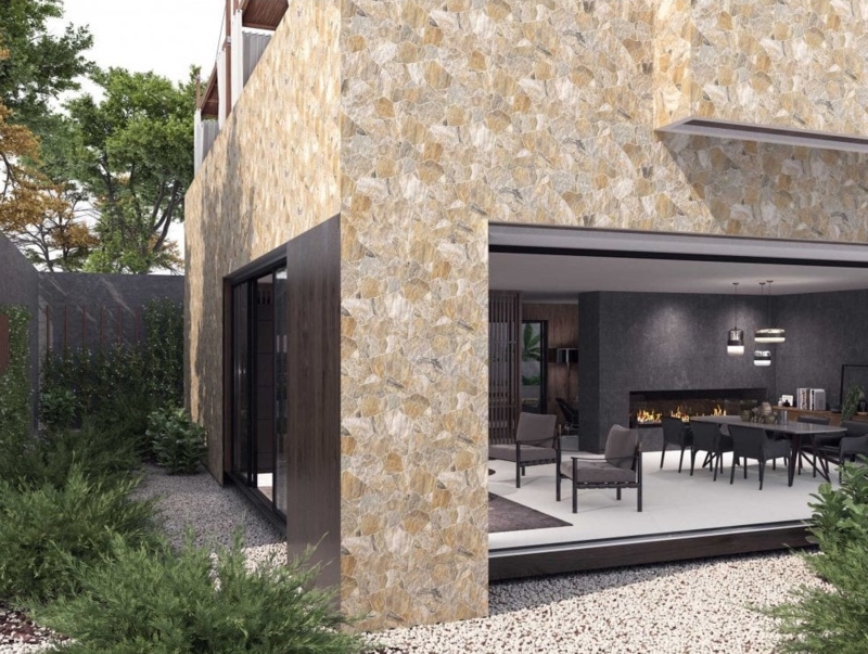 Wall Cladding Irregular Stone, Modern Indoor Outdoor Flow