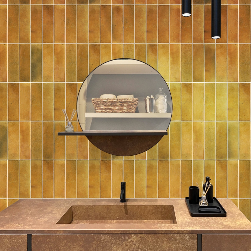 Wall Tile Ceramic Glossy Subway 2.58 in. x 7.9 in. Vertical Stack