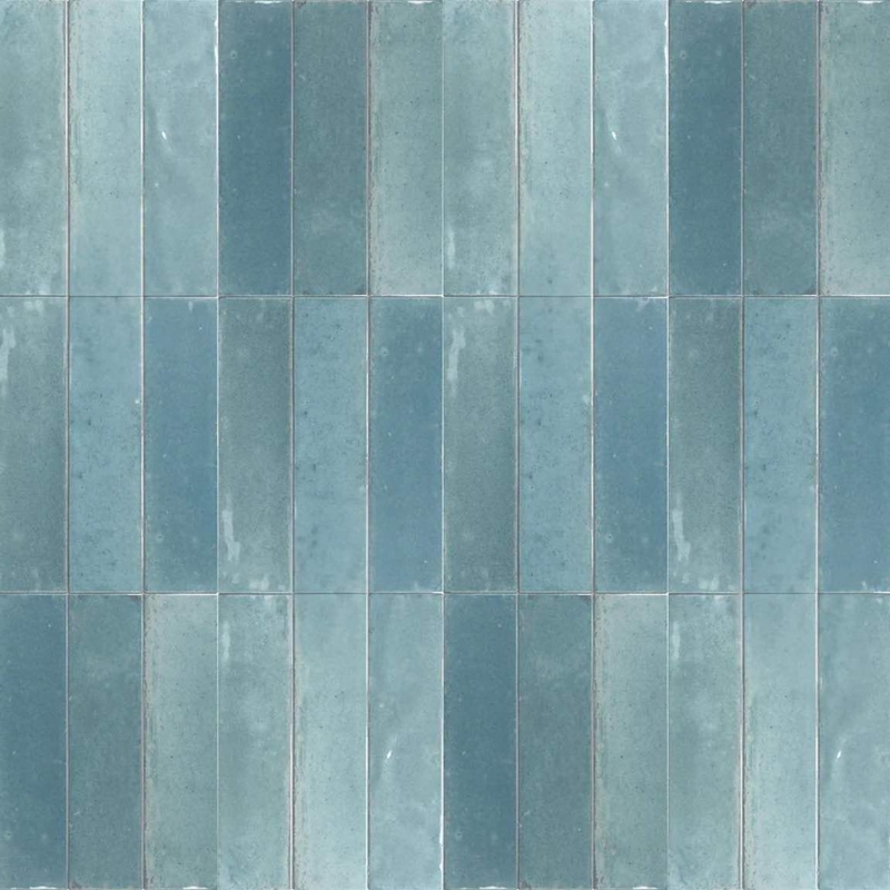 Wall Tile: Distressed Glossy Subway Vertical Stack Bond Modern Coastal Artisan