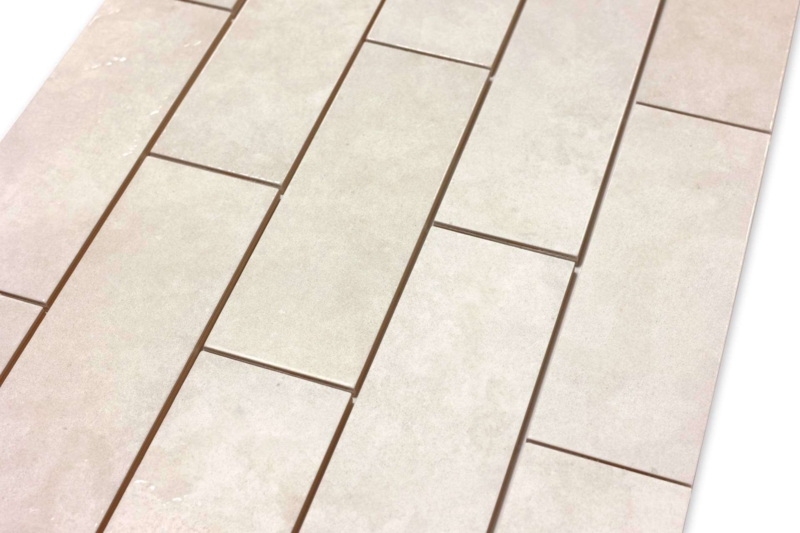 Wall Tile Elongated Rectangle Matte Ceramic Brick Pattern Minimalist