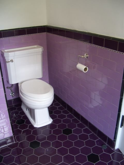 Wall Tile Glossy Lavender Ceramic Subway Wainscoting Vintage Style