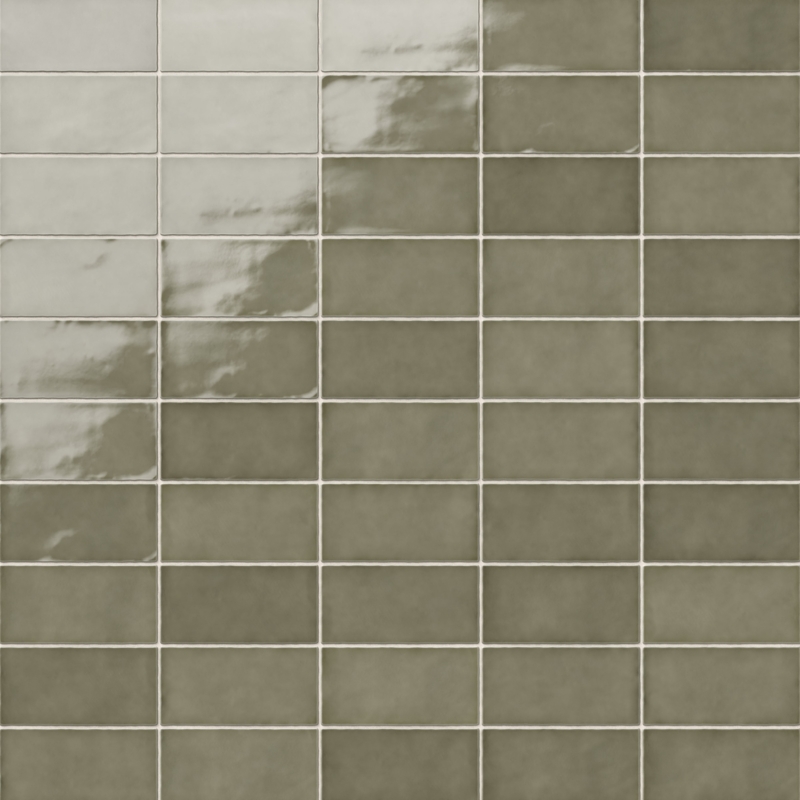 Wall Tile High-Gloss Subway Tonal Variation Ceramic