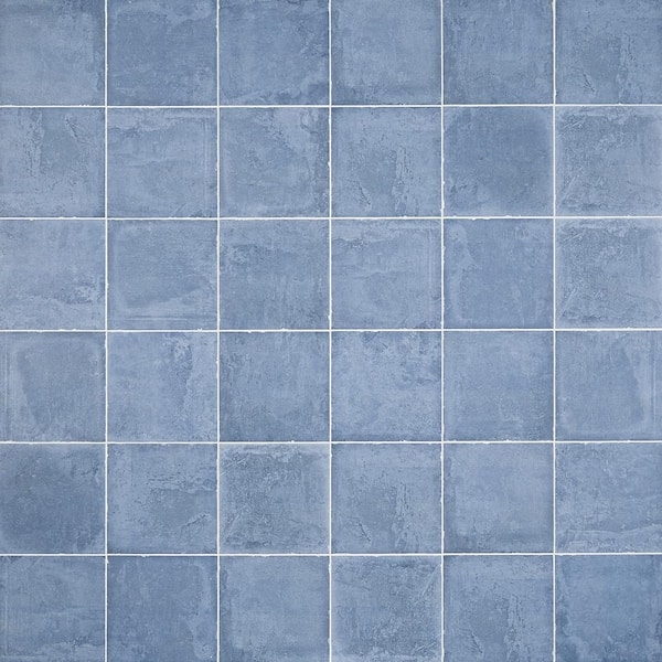 Wall Tile Indigo Color Matte Porcelain Stone Like Texture