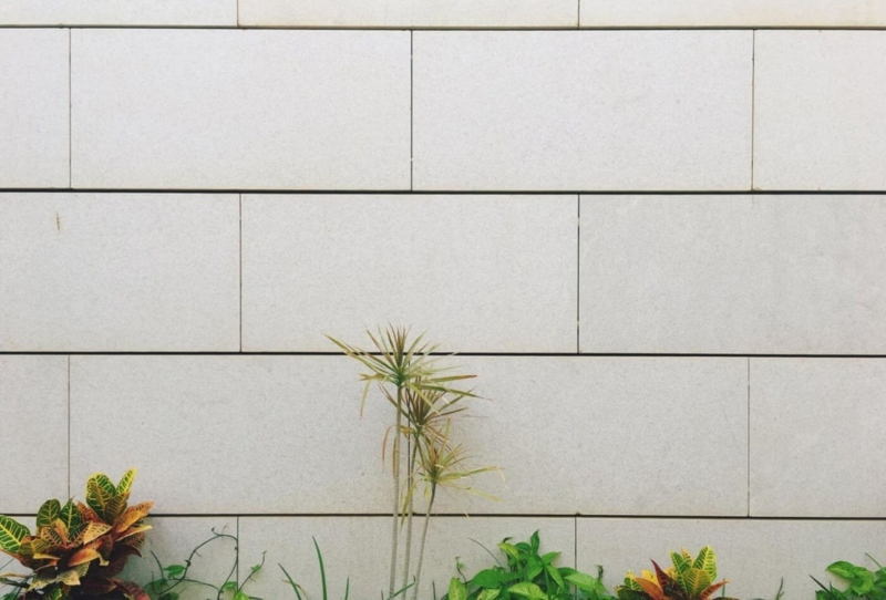 Wall Tile Large Format, Neutral Cladding, Minimalist Patio