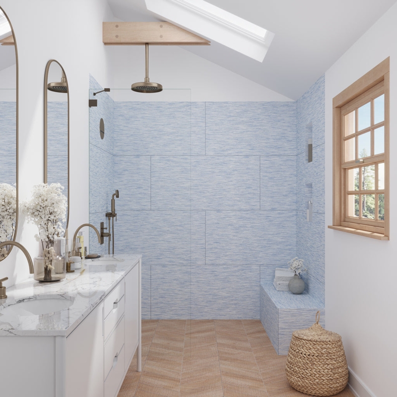 Wall Tile Linear Texture Porcelain Modern Textured Shower Tile