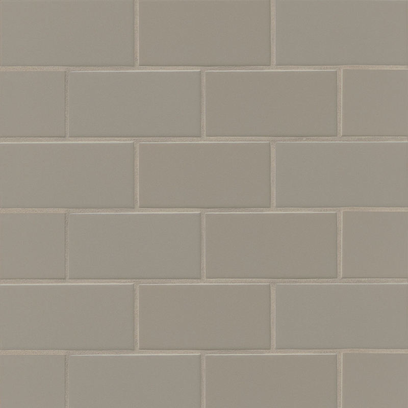 Wall Tile Matte Finish Subway Format Running Bond Smooth Surface