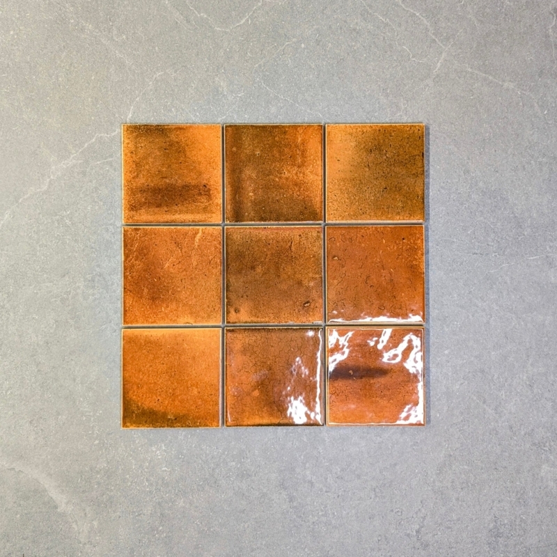 Wall Tile Mixed Finish Rust Ceramic Rustic Crackle Glaze