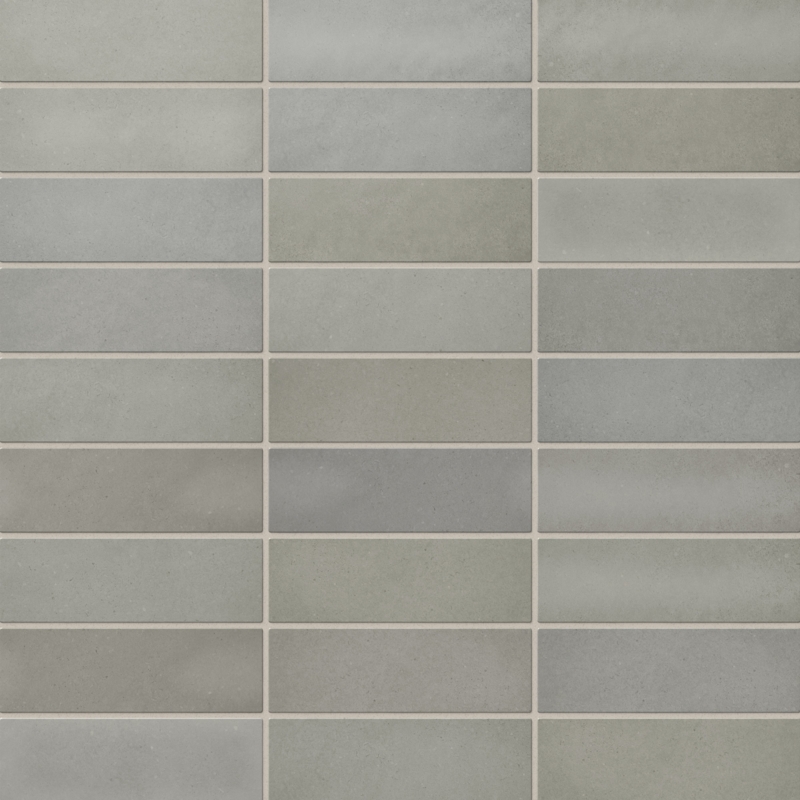 Wall Tile Pebble Gray Tone Matte Finish Minimalist Sage Green Ceramic