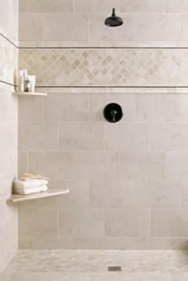 Wall Tile Polished Beige Marble Decorative Mosaic Inlay