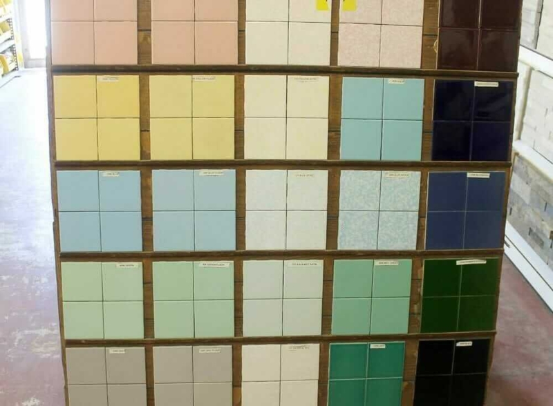 Wall Tile Retro Mid-Century 4x4 Format Glossy Ceramic Pastel Colors