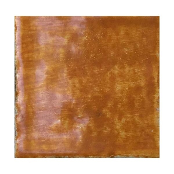 Wall Tile Variegated Burnt Orange Copper Glossy Italian