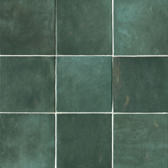 Wall Tile Variegated Glaze Square Glossy Ceramic Mottled Artisan