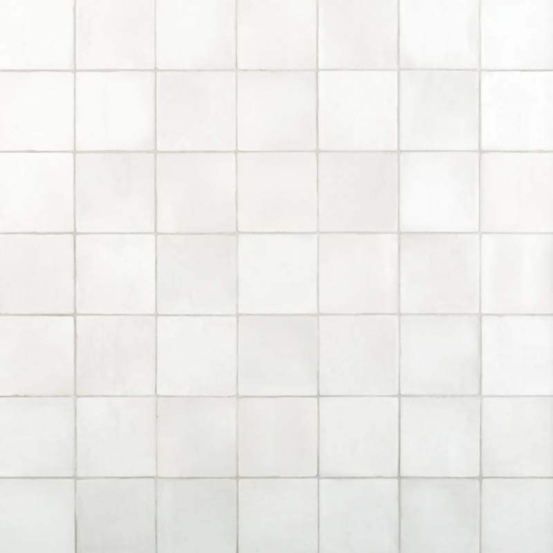 Wall Tile Zellige Style Undulating Glossy White Handmade Look