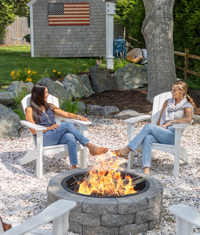 Wood Burning Fire Pit Kit Stacked Stone Circular Design