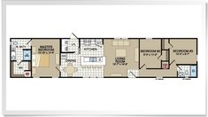 16x80 Mobile Home Floor Plan: Elongated Layout & Split Bedrooms