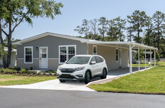 Aluminum Driveway Shelter, Attached Carport with Extended Coverage