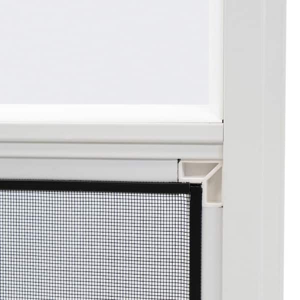 Aluminum Single Hung Window Detail with Black Mesh Screen