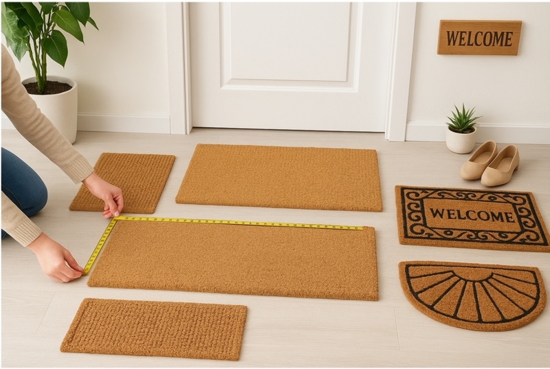 Assorted Doormat Collection Showing Multiple Sizes Measuring
