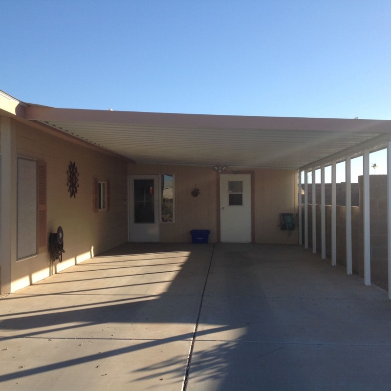 Attached Aluminum Mobile Home Carport, Wall Mounted Awning