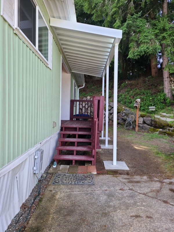 Awning Metal Cover for Mobile Home Side Entryway Stairs