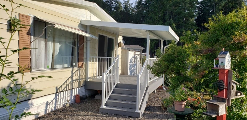 Awning White Patio and Window Coordinated Set Ribbed Metal