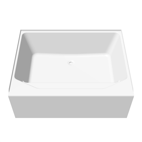 Bathtub Compact Garden Tub with Deep Soaking Basin and Step