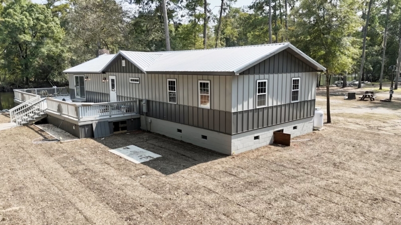Board & Batten Siding House: Two-Tone Metal Exterior