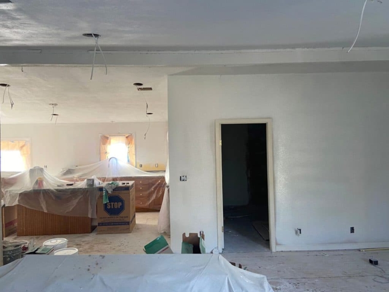 Budget Friendly White Wall Remodel in Open Concept Mobile Home