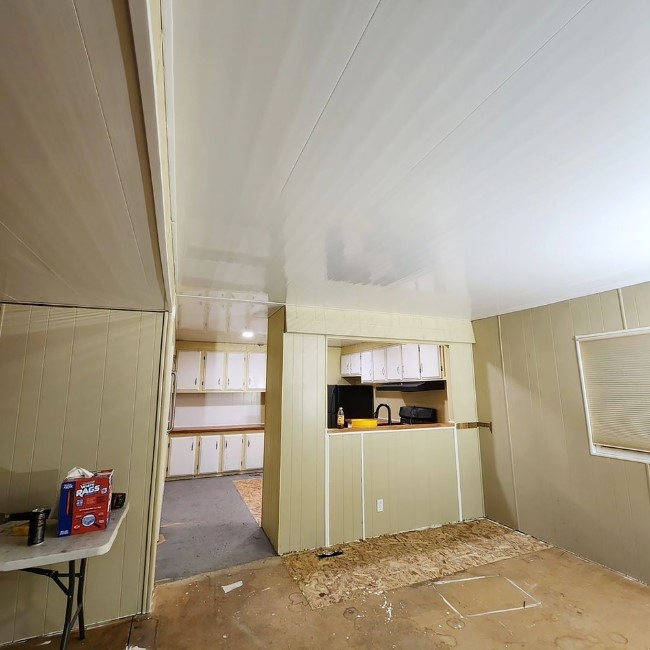 Ceiling Panels: High Gloss White Tongue and Groove Planks
