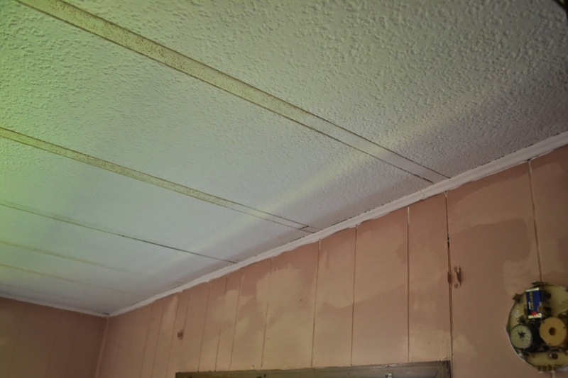 Ceiling Panels: Stippled Texture with Batten Strips