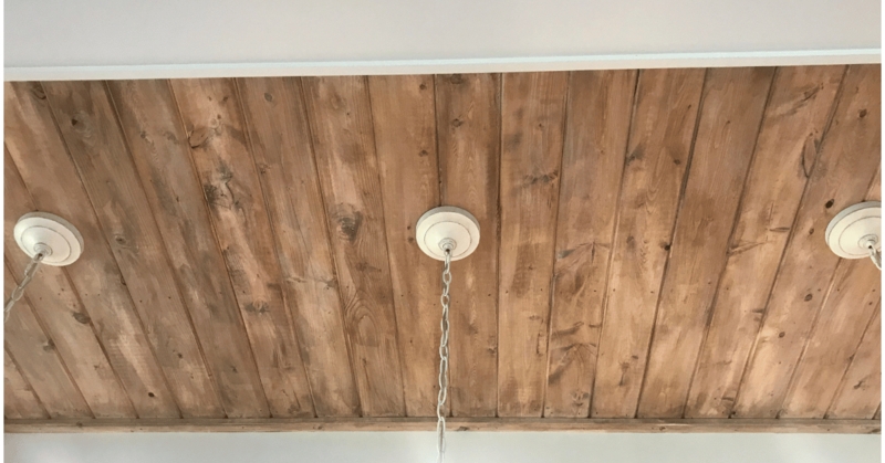 Ceiling Planks: Weathered Wood Tongue and Groove Rustic Design