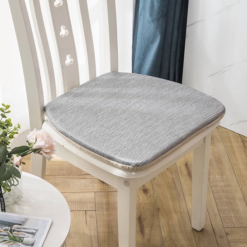 Chair Cushion U-Shaped Grey Woven Scandinavian Modern Style