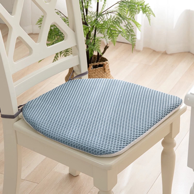 Chair Pad Sky Blue Mesh Texture U-Shaped Breathable Cover