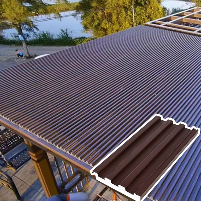 Chocolate Brown Corrugated Metal Roofing for Patio Gazebo