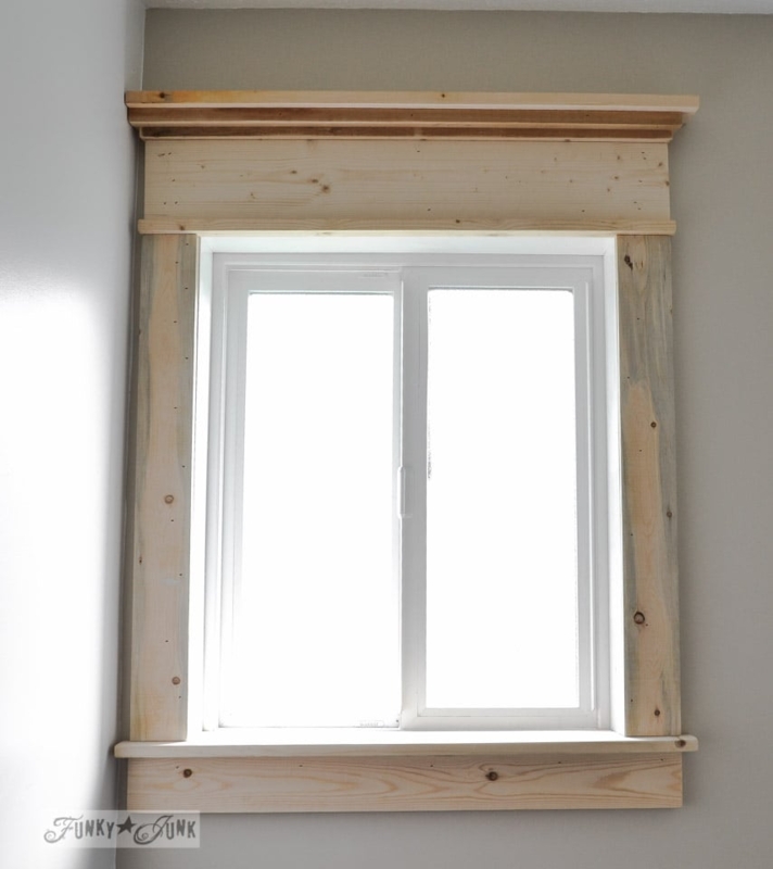 Chunky Farmhouse Window Header with Layered Moulding